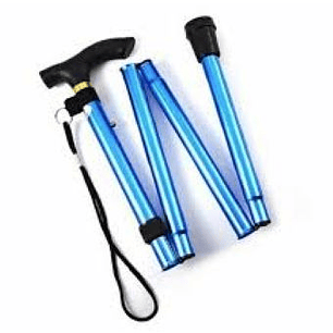 Bastón de aluminio plegable.