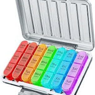 Organizador/ pastillero tres tiempos.