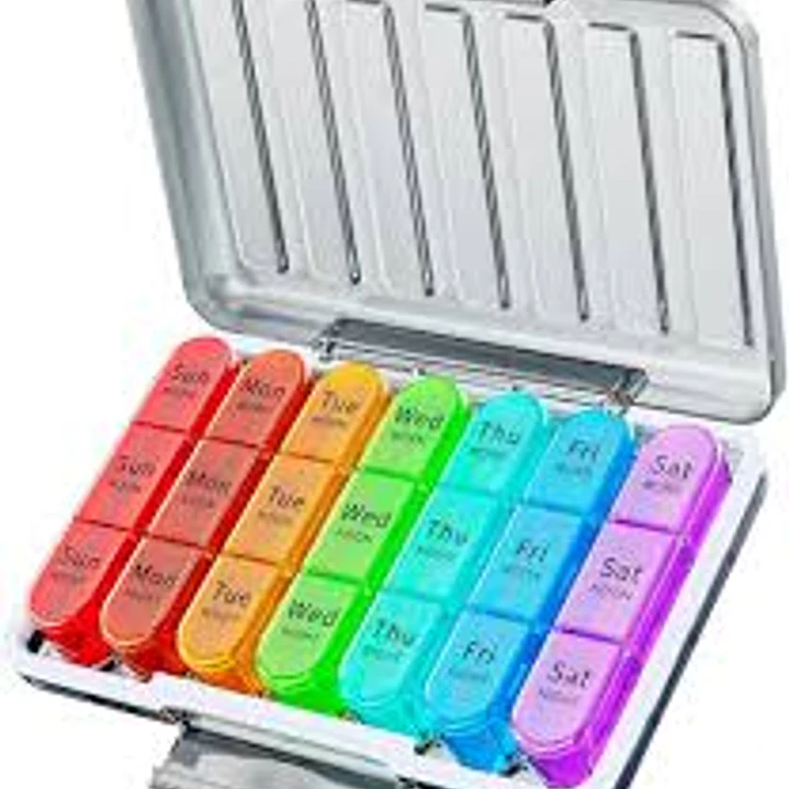 Organizador/ pastillero tres tiempos.