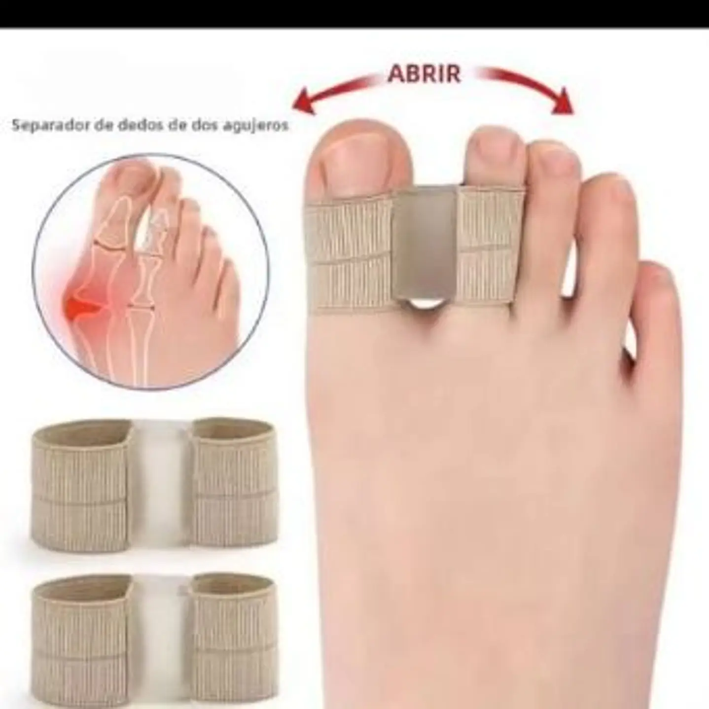 Separador de dedos con gel doble.