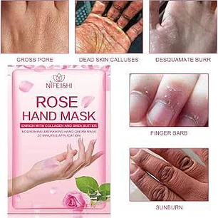 Mascarilla exfoliante para manos.