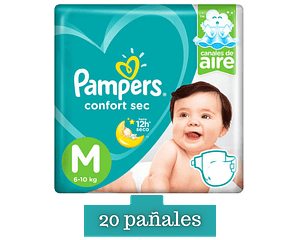 Pampers Confort Sec M 20 Pañales