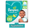 Pampers Confort Sec XXG Pack Quincenal 64 pañales