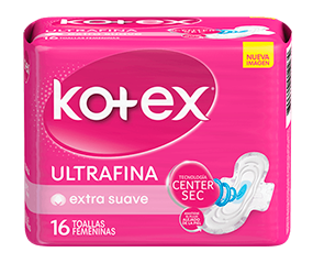 bolso Posada Proscrito Kotex Ultrafina Extra Suave de 16 uds.