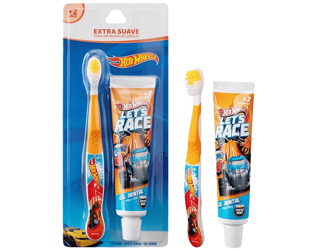 Blister Pasta dental + Cepillo de dientes Hotwheels