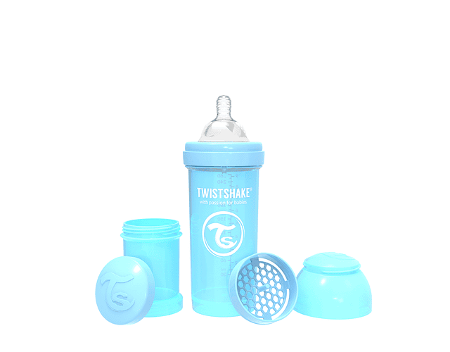 Twistshake Biberón Anticólicos Azul 260ml