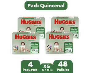 HUGGIES ACTIVE SEC XG 48 pañales