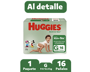 Huggies Active sec G 16 Pañales