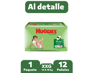 Huggies Active Sec XXG 12 Pañales 