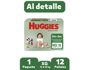 Huggies Active Sec XG 12 Pañales