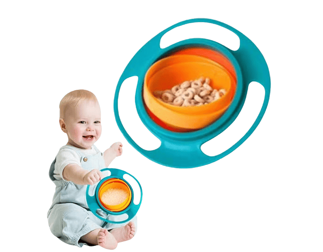 Plato Gyro Bowl 360° Tazón Antiderrame