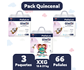 Aiwibi Premium Pack Quincenal de 66 Pañales Talla XXG