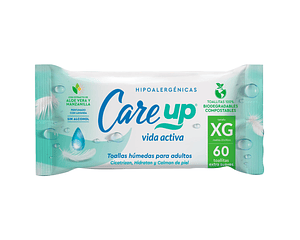 Toalla Humeda adulto Care UP 60u