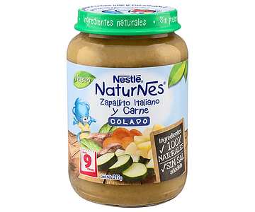 Colado Nestle Naturnes zapallo y Carne 215 g