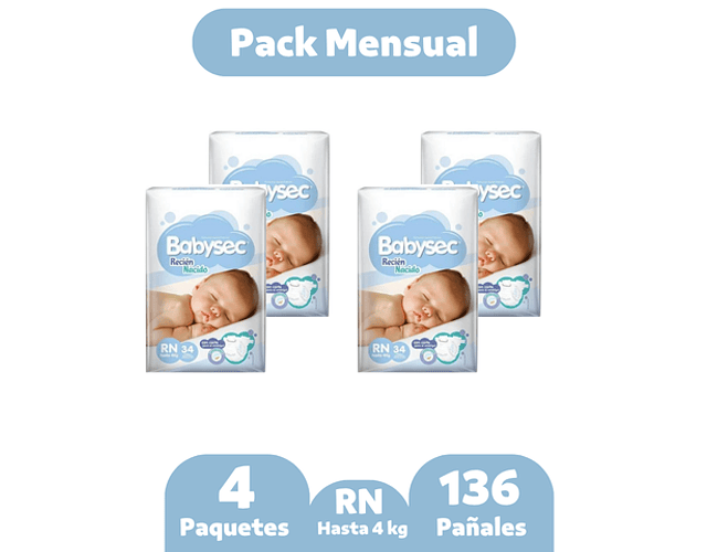Babysec RN 136 pañales