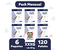 Aiwibi Premium Pack Mensual de 120 Pañales Talla XXXG