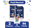 Pack Mensual Aiwibi Dulce Noche G 96 Pañales