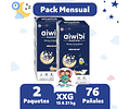 Pack Mensual Aiwibi Dulce Noche XXG 76 Pañales