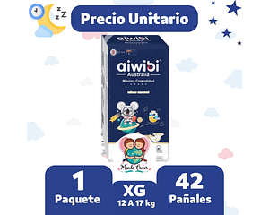 Aiwibi Dulce Noche Maleta de 42  Pañales Talla XG