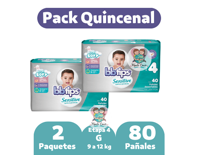 Bbtips Sensitive G Etapa 4 80 Pañales