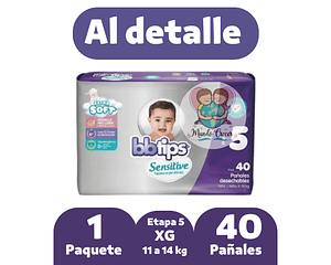 Bbtips Sensitive XG Etapa 5 40 Pañales