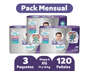 Bbtips Sensitive XG Etapa 5 120 Pañales