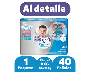 Bbtips Sensitive XXG Etapa 6 40 Pañales