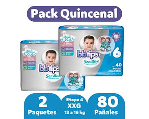 Bbtips Sensitive XXG Etapa 6 80 Pañales