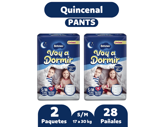 Babysec Voy a Dormir 28 Pañales