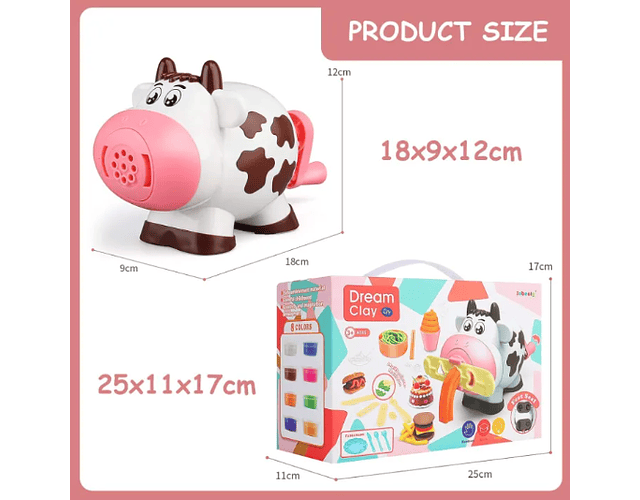 Vaquita Con Plastilina Para Hacer Helados