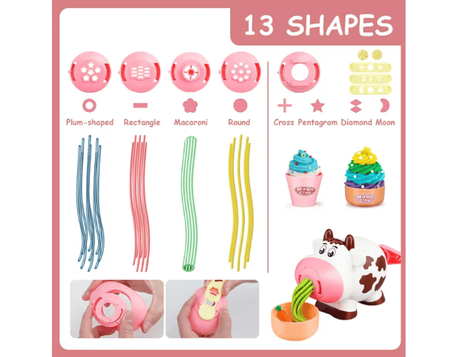 Vaquita Con Plastilina Para Hacer Helados