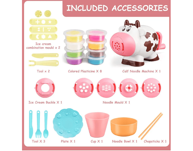 Vaquita Con Plastilina Para Hacer Helados