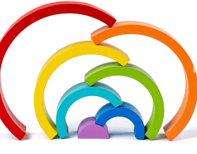 Juguete Arcoíris De Madera 