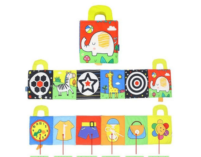 Libro Sensorial y Didáctico Para Bebes 