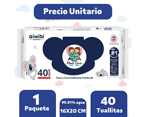 Toallita Humeda Aiwibi Premium 40 uds Con Tapa