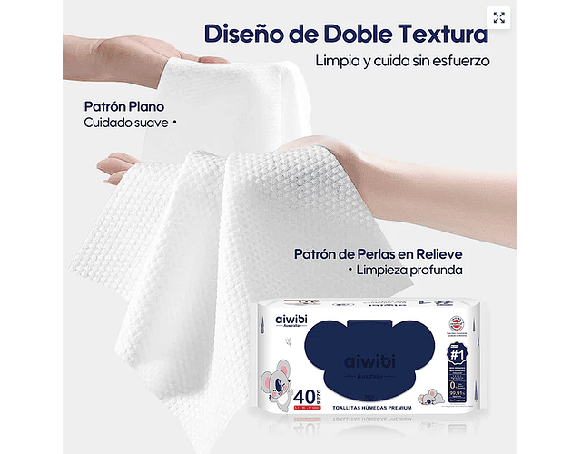 Toallita Humeda Aiwibi Premium 40 uds Con Tapa