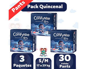 Calzoncitos Nocturnos ComfyNite S/M 30 pañales