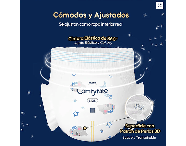 Calzoncitos Nocturnos ComfyNite L/XL 60 pañales