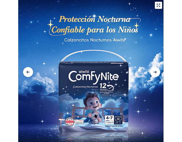 Calzoncitos Nocturnos ComfyNite L/XL 60 pañales