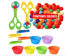 Set De Clsificacion en Pompones Con Pinzas