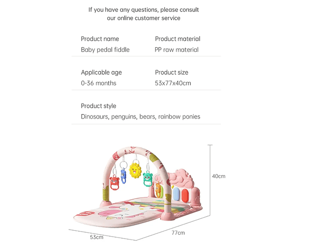 Juguete Gimnasio Con Piano Musical 
