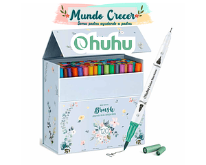 OHUHU MAUI 120 MARCADORES A BASE DE AGUA (ESTUCHE VERDE) PINCEL&FINELINER