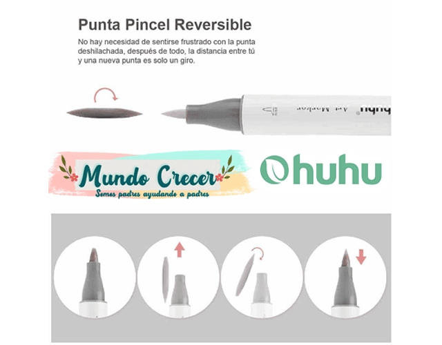 OHUHU 36 MARCADORES DE ALCOHOL GRISES + 1 BLENDER. PINCEL&BISELADA