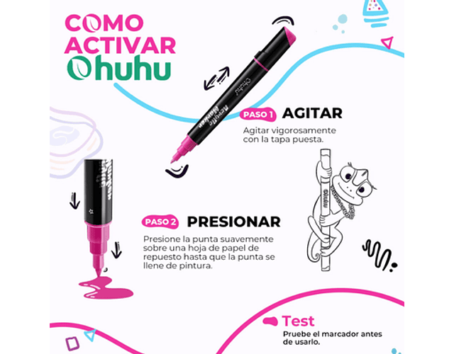 OHUHU 30 MARCADORES ACRÍLICOS PUNTA FINA Y REDONDA