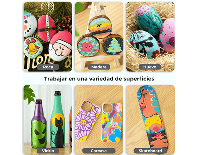 OHUHU 30 MARCADORES ACRÍLICOS PUNTA FINA Y REDONDA