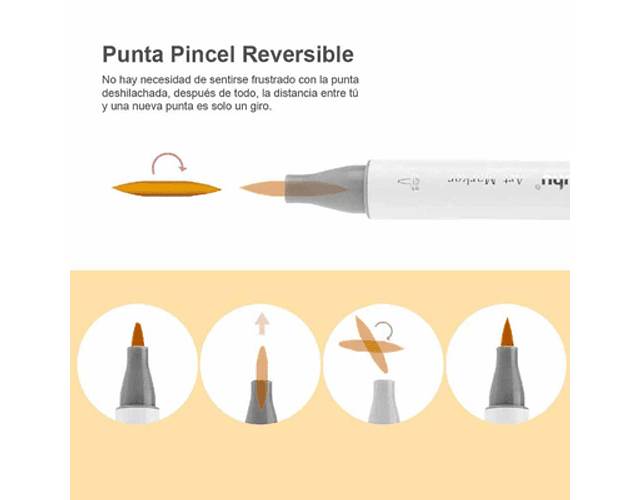 OHUHU 24 MARCADORES DE ALCOHOL PIEL + 1 BLENDER PINCEL & BISELADA