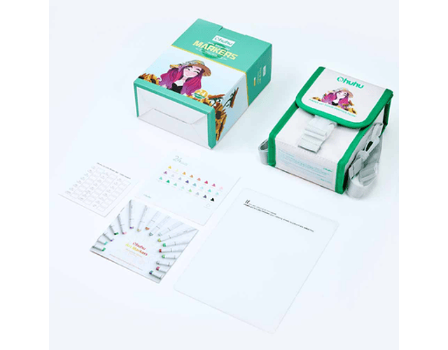 OHUHU 24 MARCADORES DE ALCOHOL + 1 BLENDER PINCEL&BISELADA