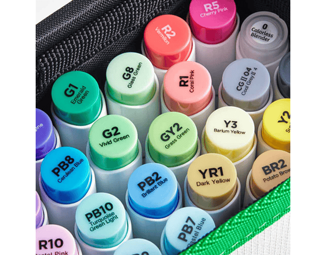 OHUHU 24 MARCADORES DE ALCOHOL + 1 BLENDER PINCEL&BISELADA