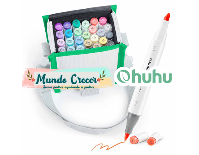 OHUHU 24 MARCADORES DE ALCOHOL + 1 BLENDER PINCEL&BISELADA