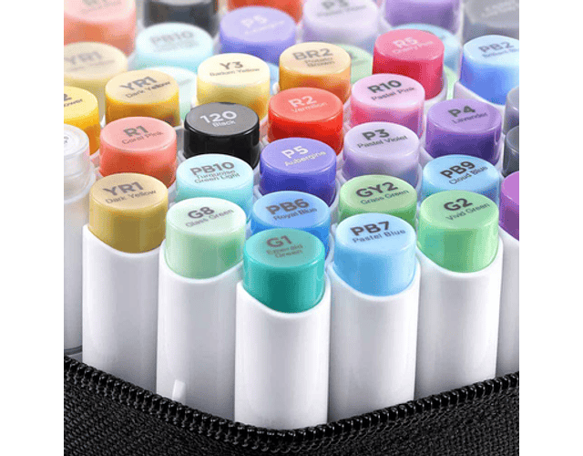 OHUHU 24 MARCADORES DE ALCOHOL + 1 BLENDER PINCEL&BISELADA